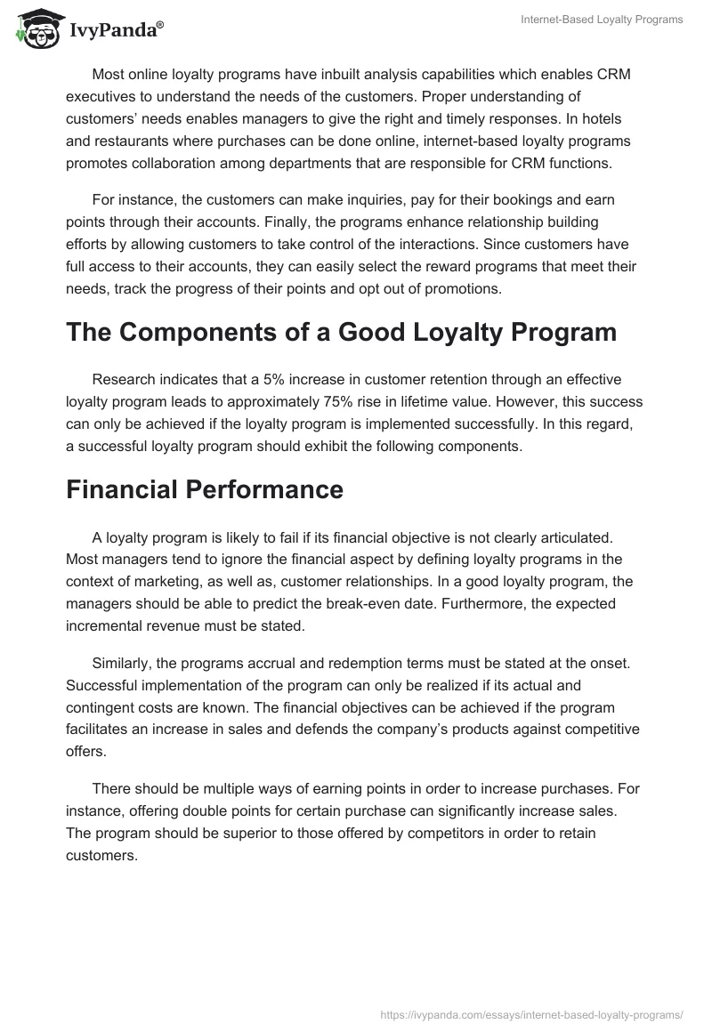 Internet-Based Loyalty Programs. Page 3