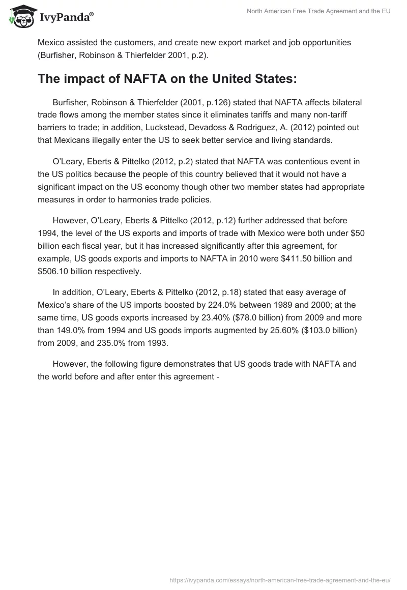 North American Free Trade Agreement and the EU. Page 2