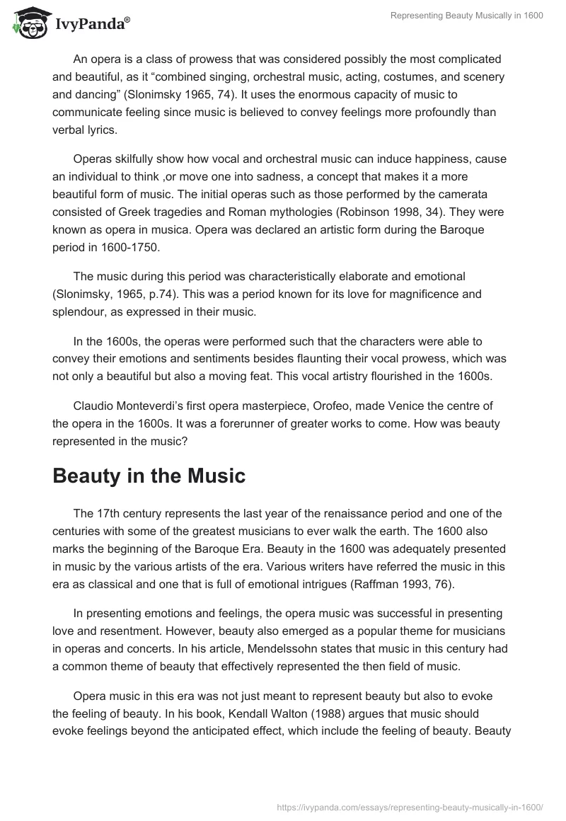 Representing Beauty Musically in 1600. Page 3