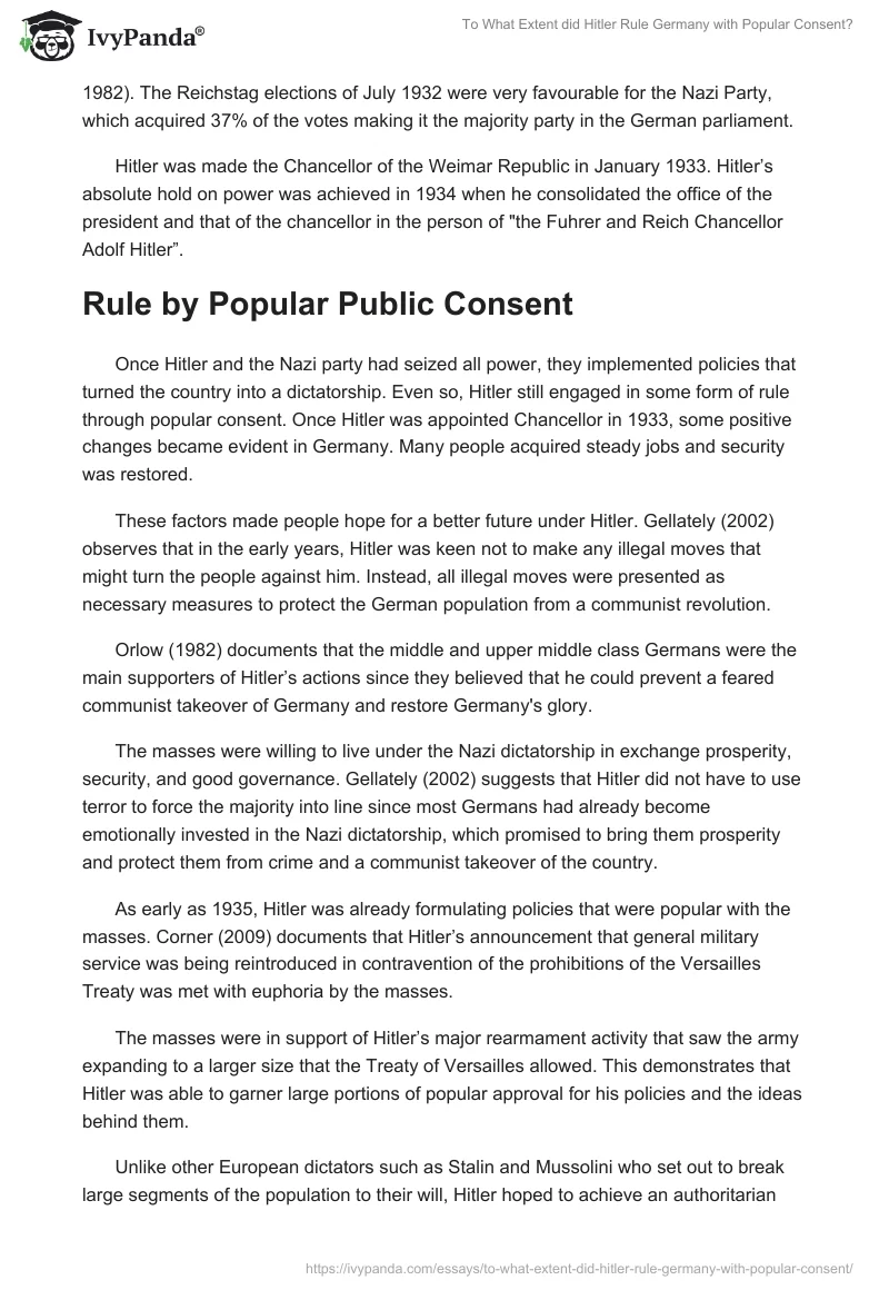 To What Extent did Hitler Rule Germany with Popular Consent?. Page 2