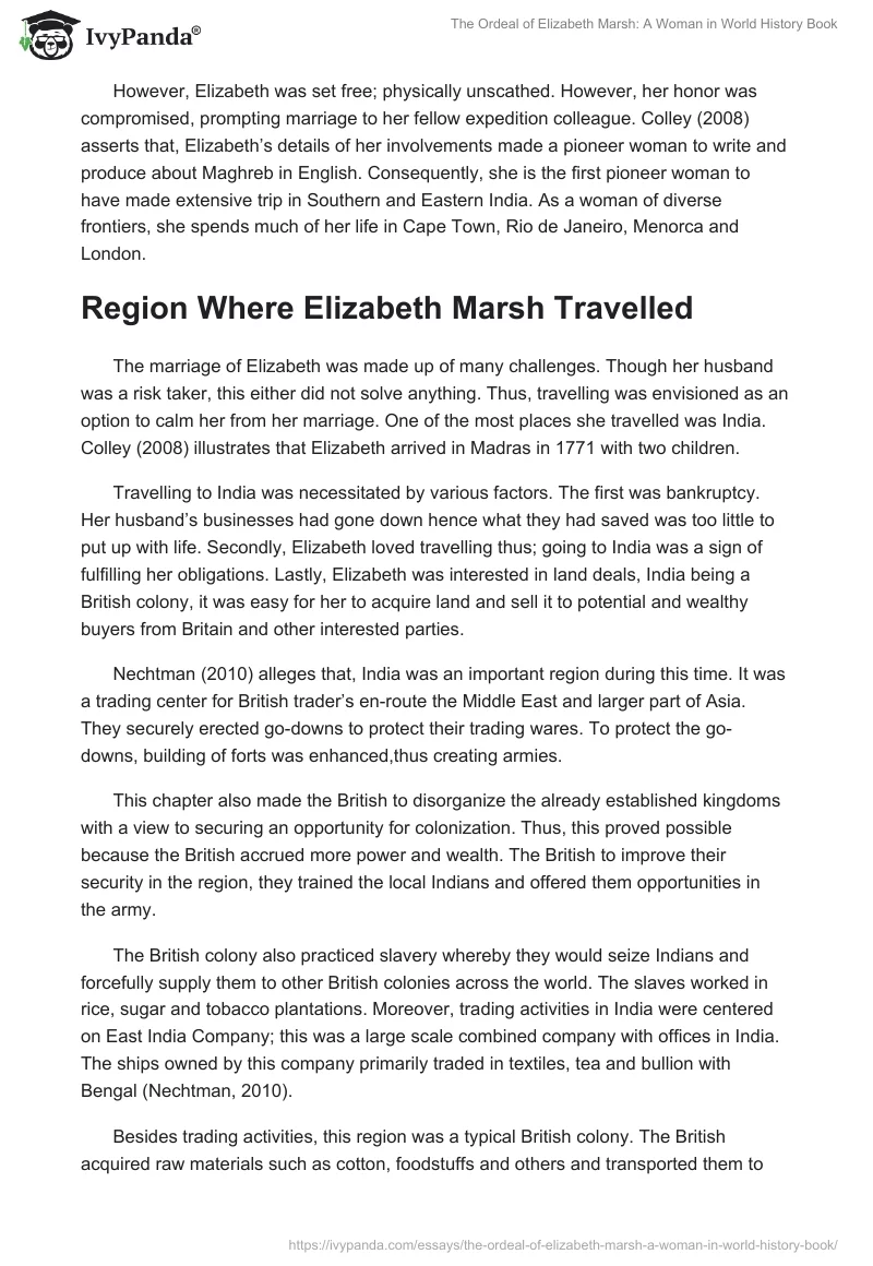 The Ordeal of Elizabeth Marsh: A Woman in World History Book. Page 2
