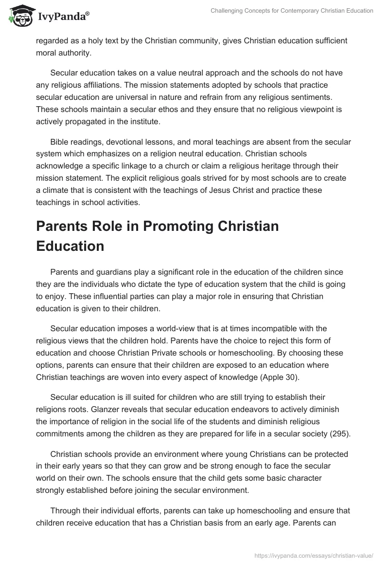 Challenging Concepts for Contemporary Christian Education. Page 5