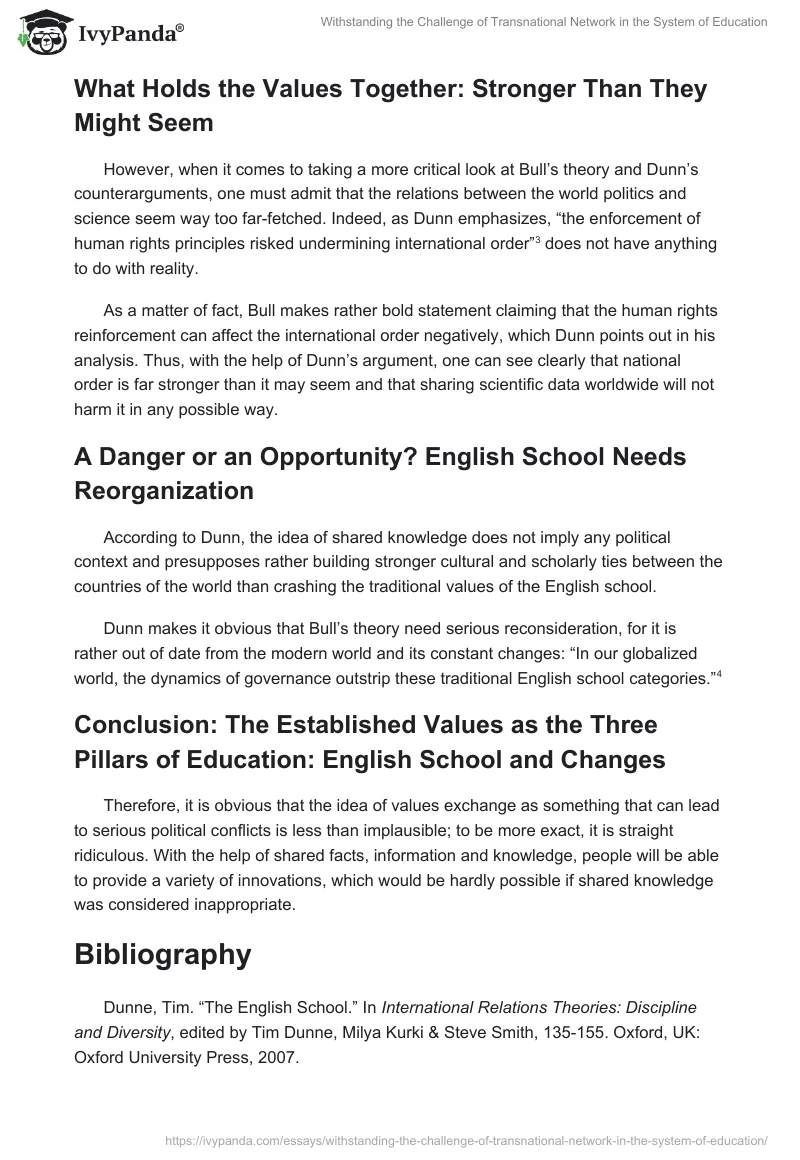 Withstanding the Challenge of Transnational Network in the System of Education. Page 2
