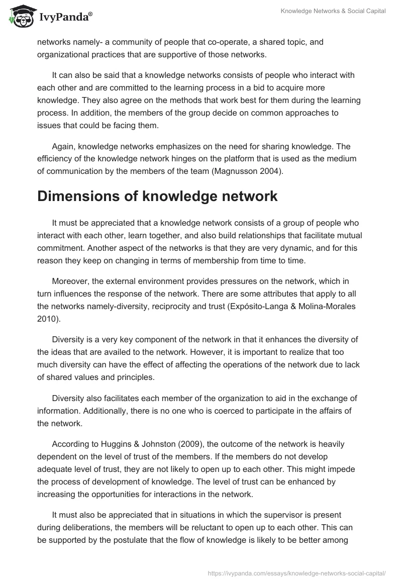 Knowledge Networks & Social Capital. Page 5