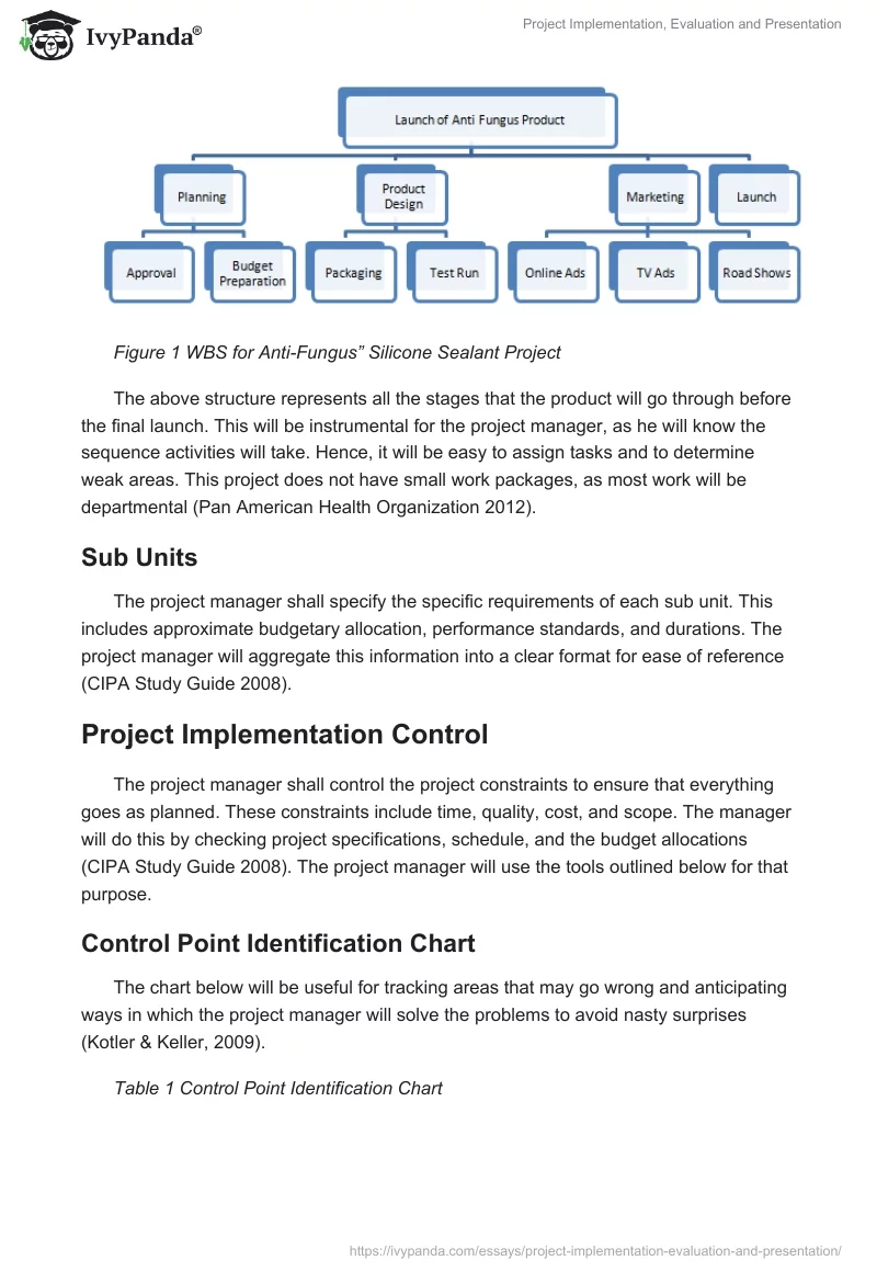 Project Implementation, Evaluation and Presentation. Page 3