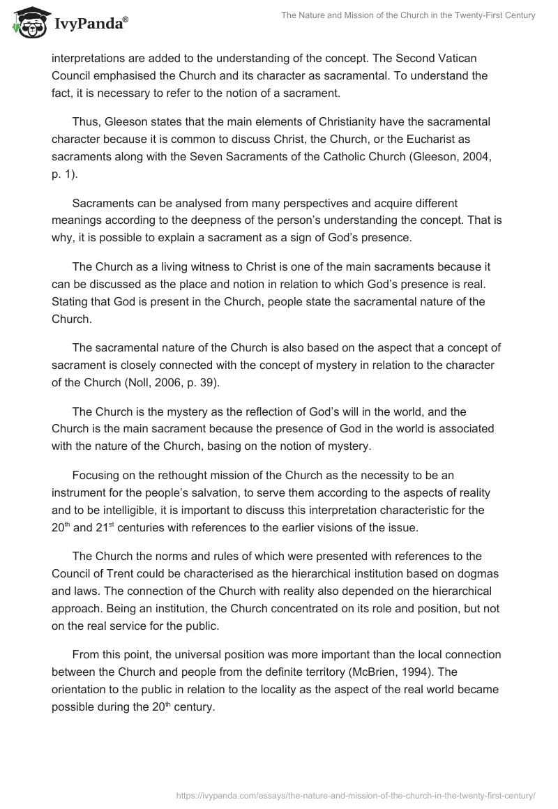 The Nature and Mission of the Church in the Twenty-First Century. Page 2
