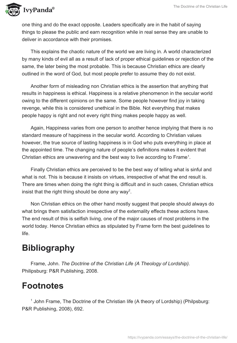 The Doctrine of the Christian Life. Page 2
