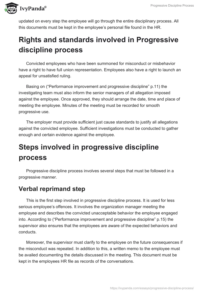 Progressive Discipline Process. Page 2
