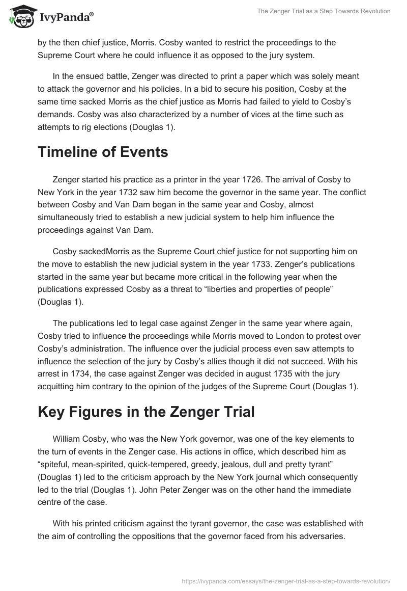 The Zenger Trial as a Step Towards Revolution. Page 2