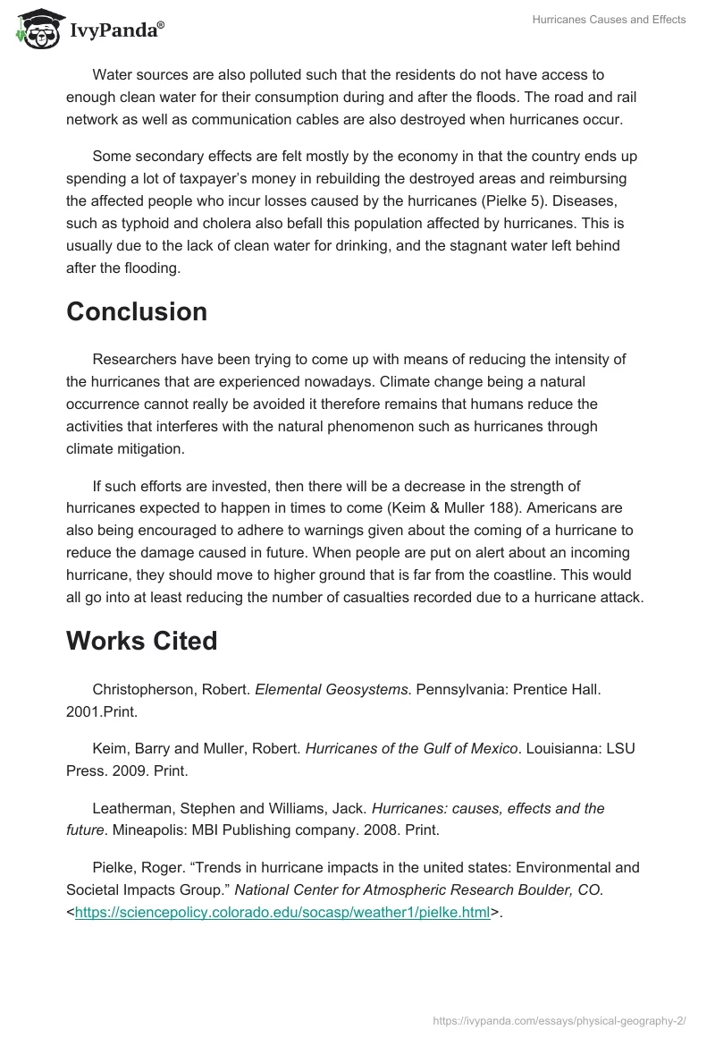 Hurricanes Causes and Effects. Page 4