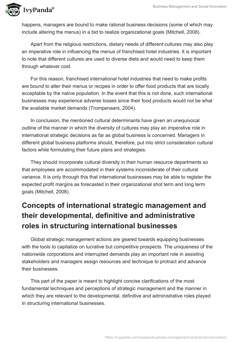 Business Management and Social Innovation. Page 4
