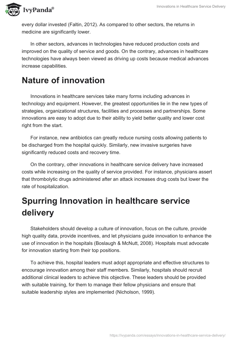 Innovations in Healthcare Service Delivery. Page 3