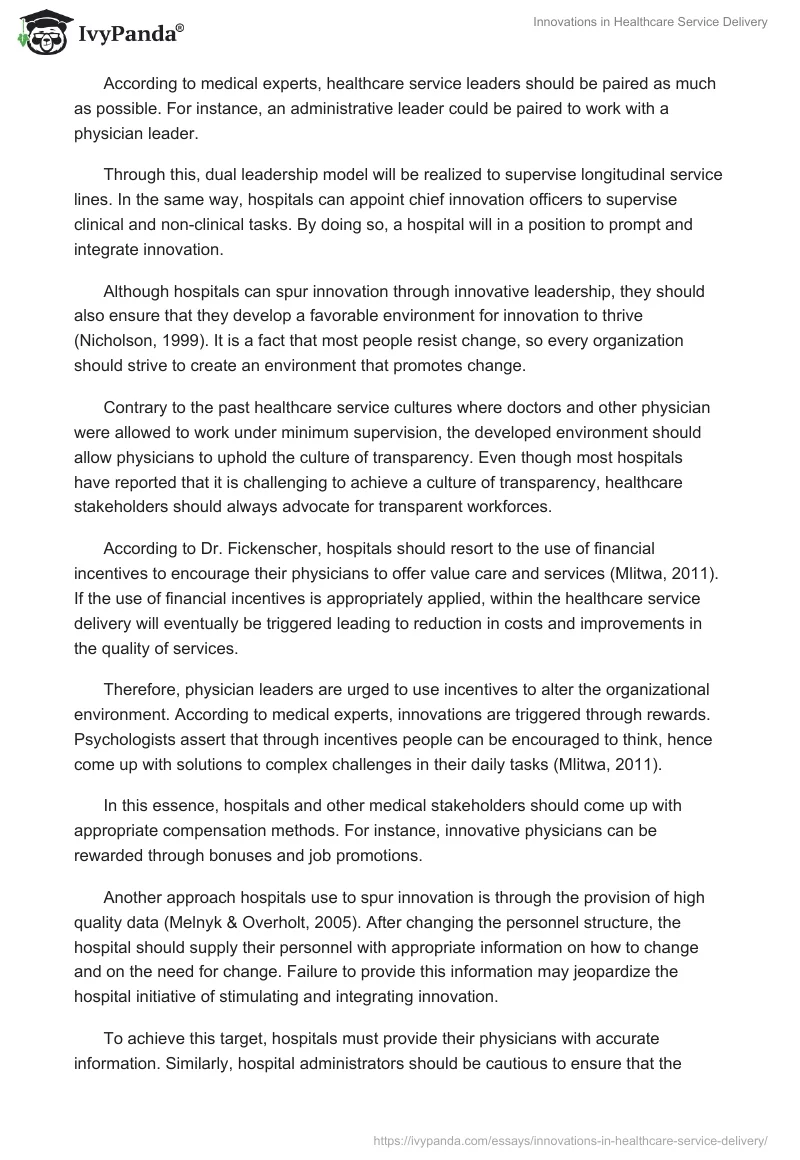 Innovations in Healthcare Service Delivery. Page 4