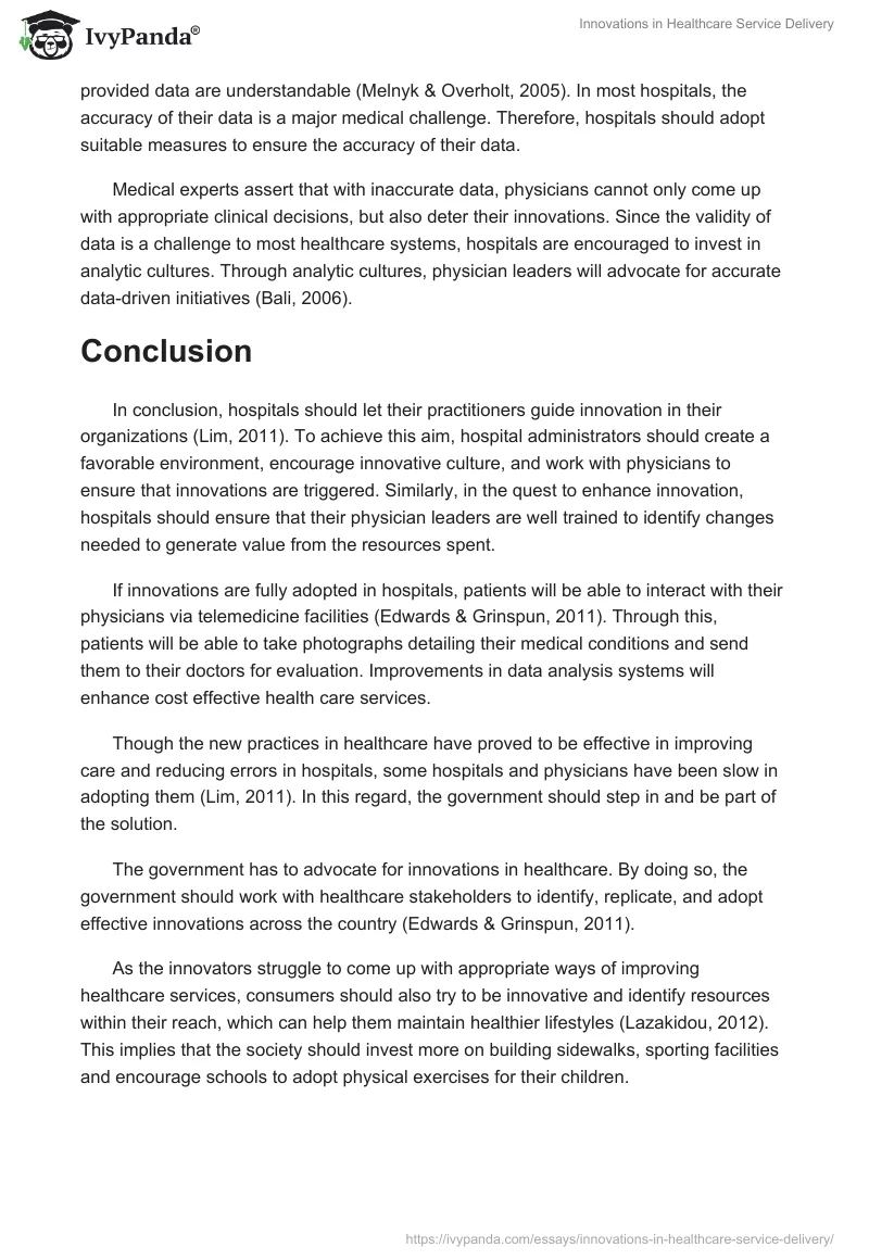 Innovations in Healthcare Service Delivery. Page 5