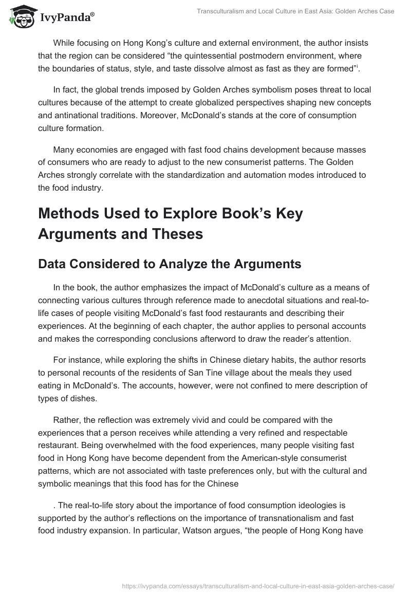 Transculturalism and Local Culture in East Asia: Golden Arches Case. Page 2