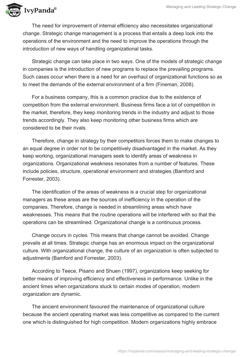 Managing and Leading Strategic Change. Page 4