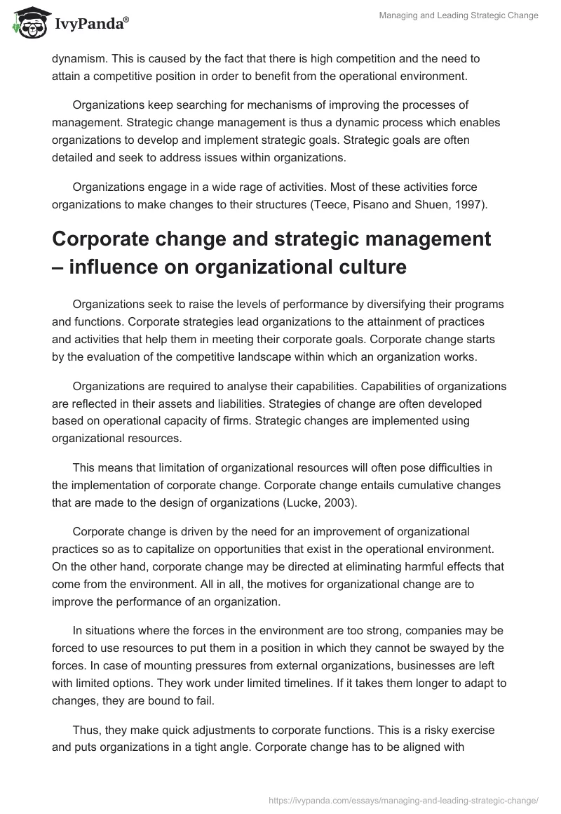 Managing and Leading Strategic Change. Page 5
