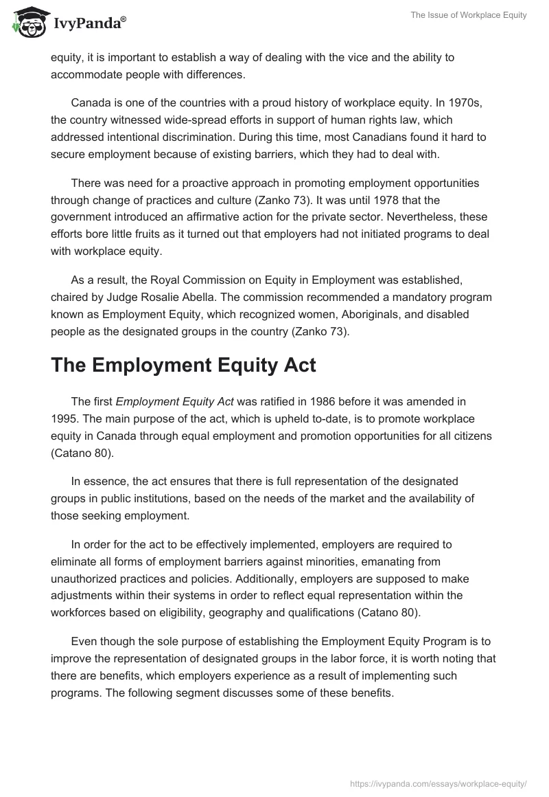 The Issue of Workplace Equity. Page 4