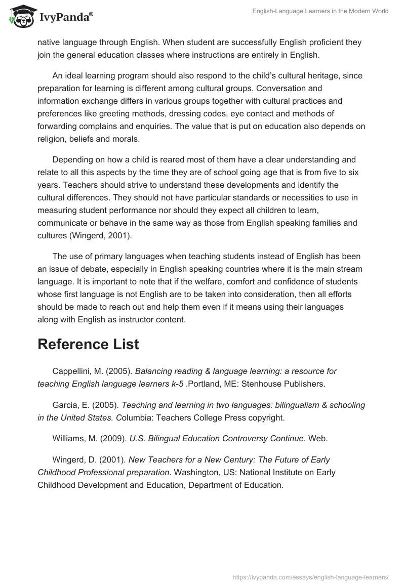English-Language Learners in the Modern World. Page 4