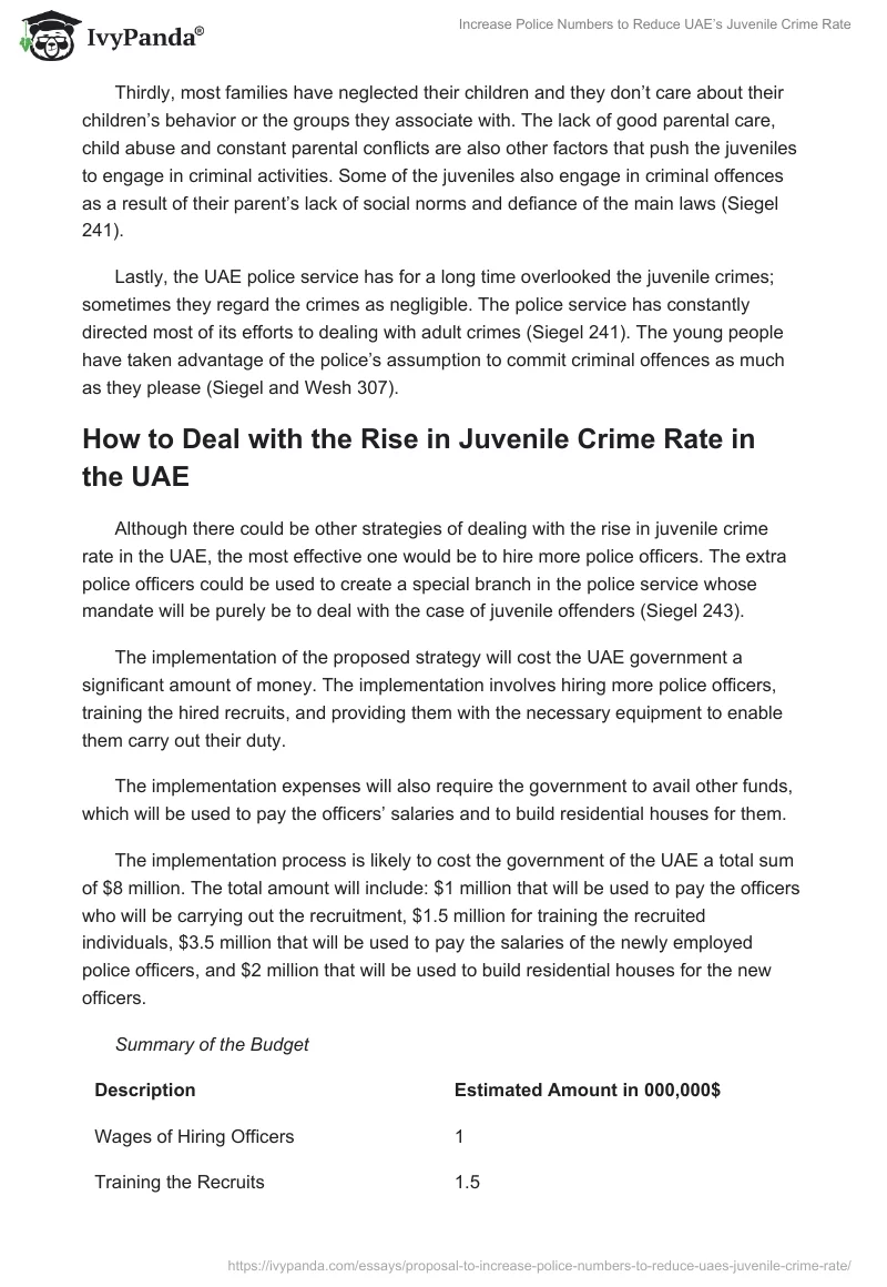 Increase Police Numbers to Reduce UAE’s Juvenile Crime Rate. Page 3