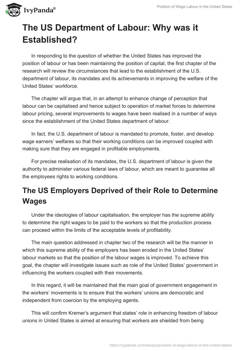 Position of Wage Labour in the United States. Page 2