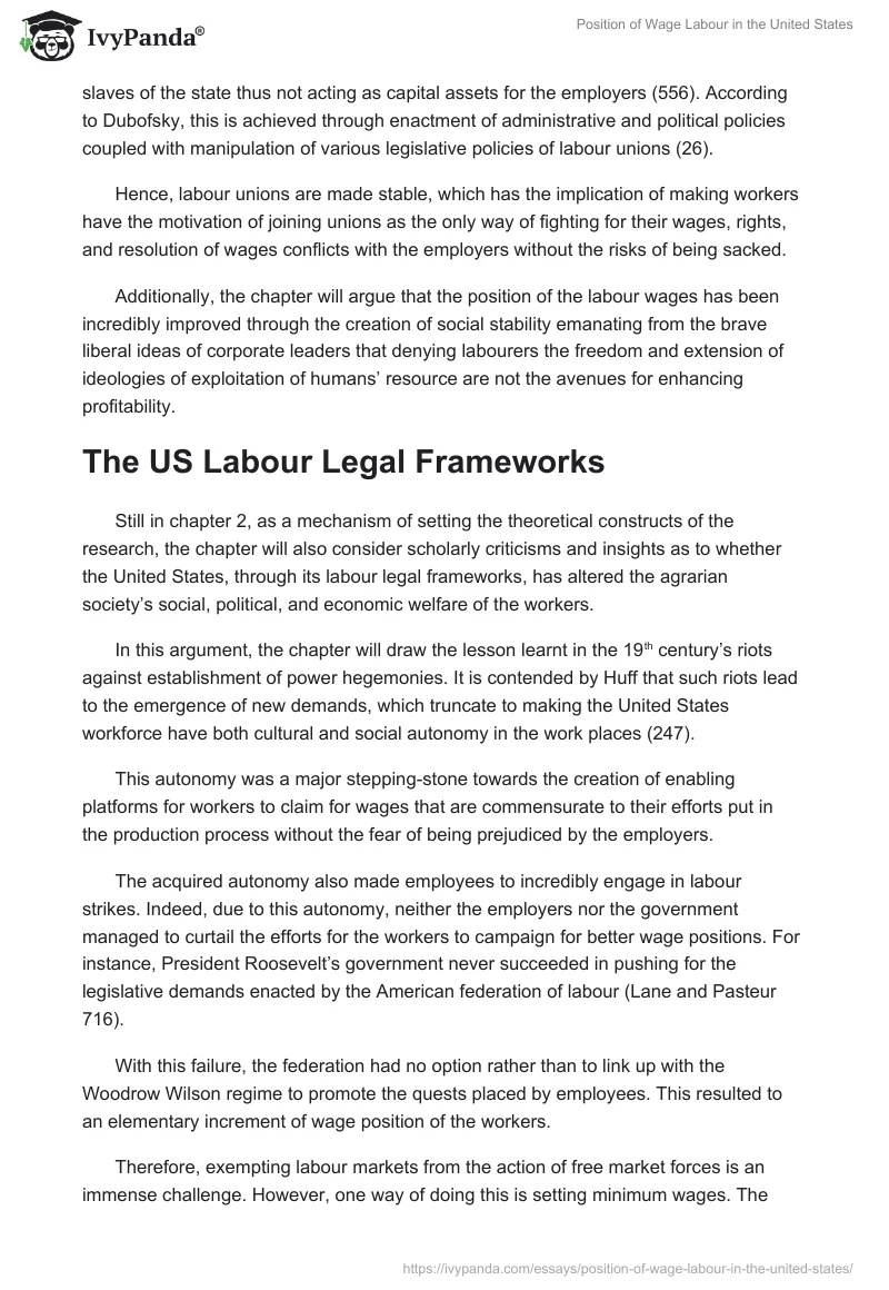 Position of Wage Labour in the United States. Page 3