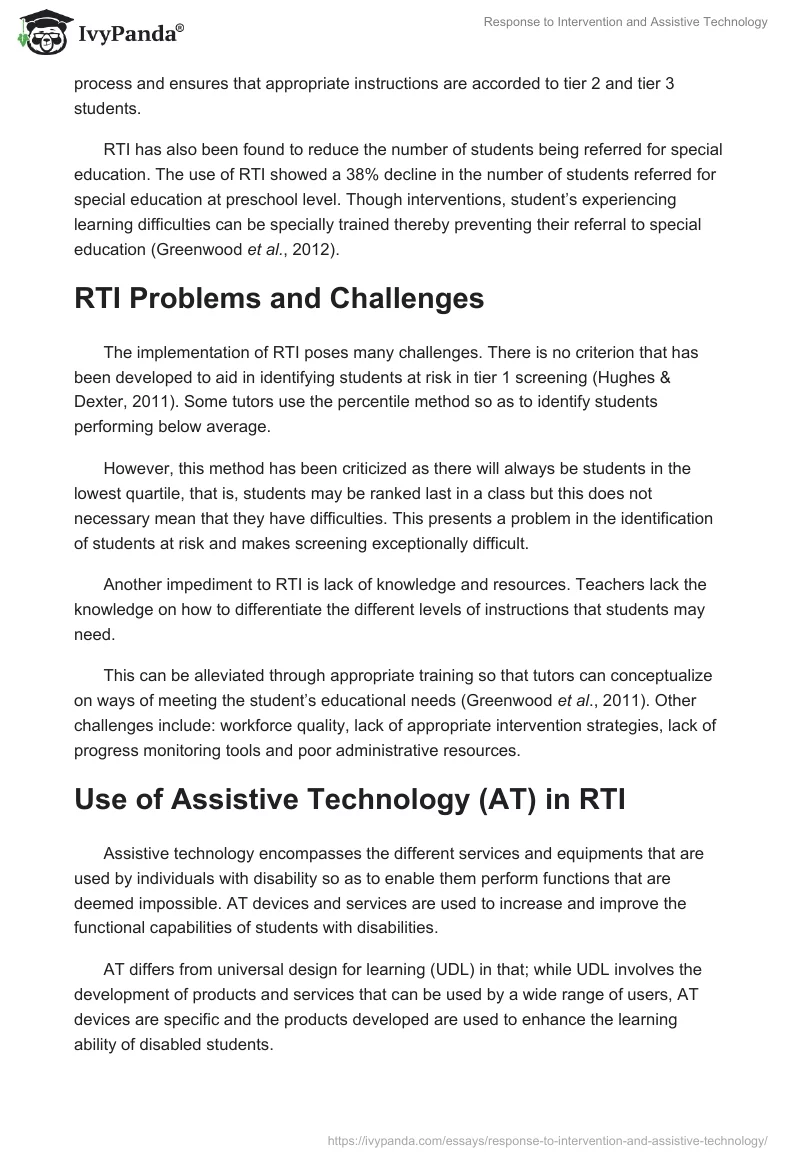 Response to Intervention and Assistive Technology. Page 3