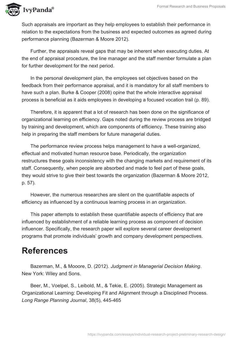 Formal Research and Business Proposals. Page 5