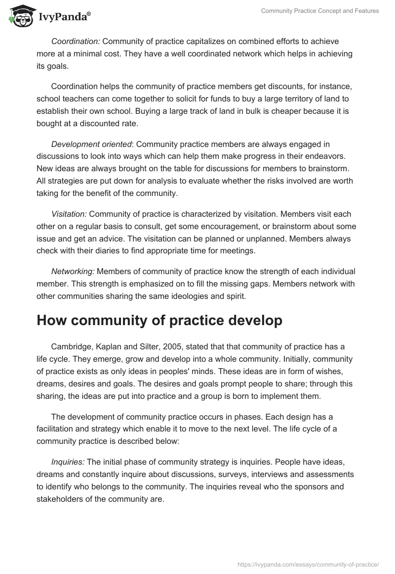 Community Practice Concept and Features. Page 3