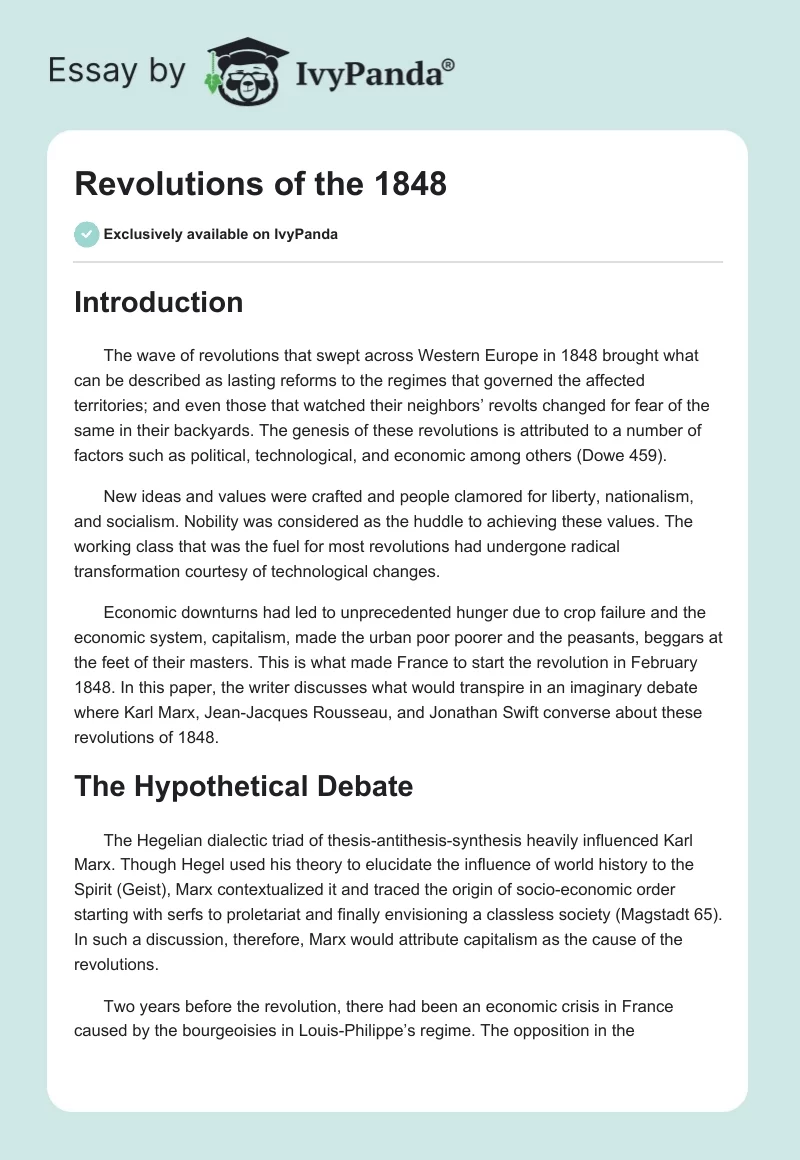Revolutions of the 1848. Page 1