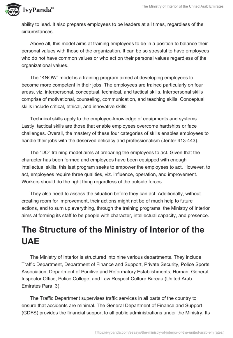 The Ministry of Interior of the United Arab Emirates. Page 4