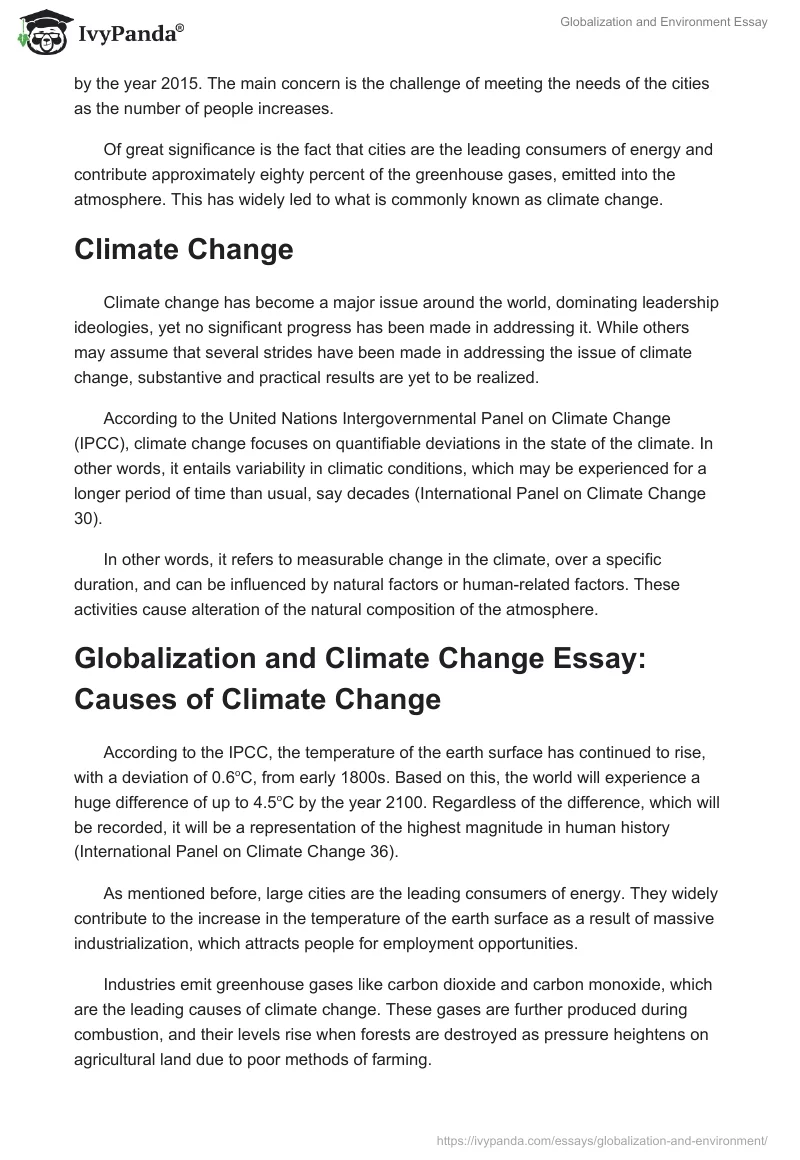 Globalization and Environment Essay. Page 3