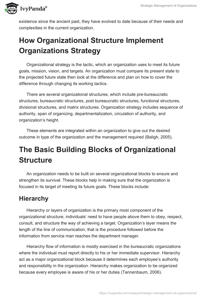 Strategic Management of Organizations. Page 2