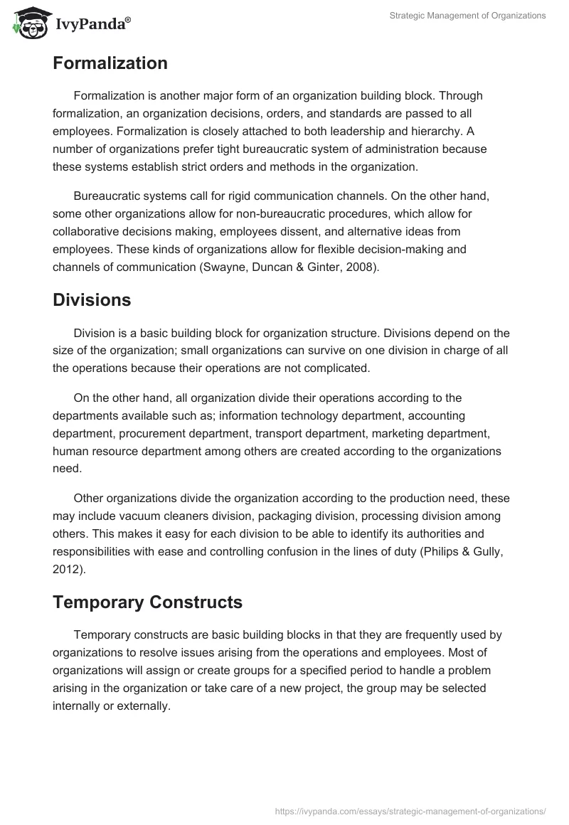 Strategic Management of Organizations. Page 3