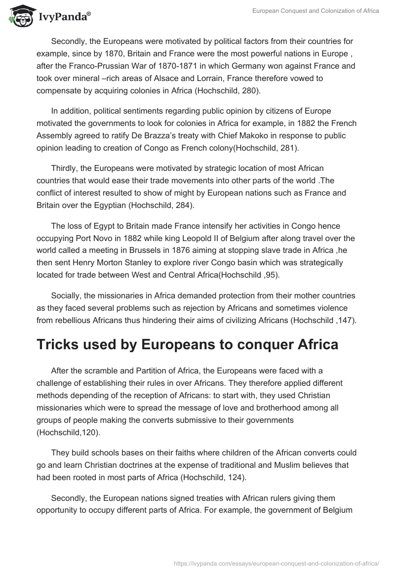 European Conquest and Colonization of Africa. Page 2