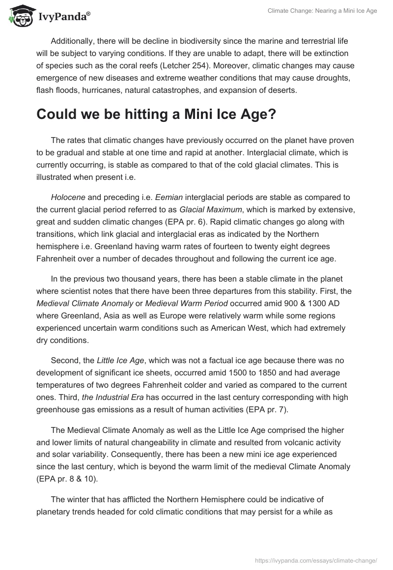 Climate Change: Nearing a Mini Ice Age. Page 3