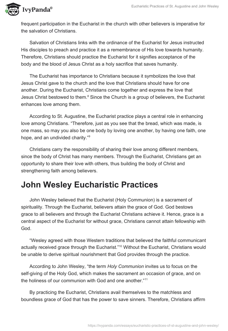 Eucharistic Practices of St. Augustine and John Wesley. Page 3