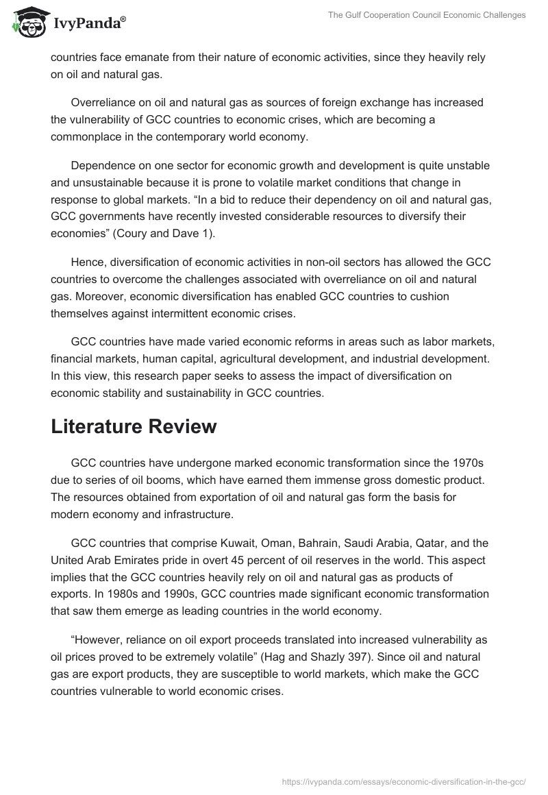 The Gulf Cooperation Council Economic Challenges. Page 2