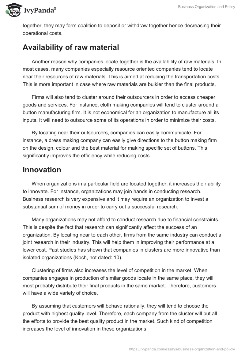Business Organization and Policy. Page 2