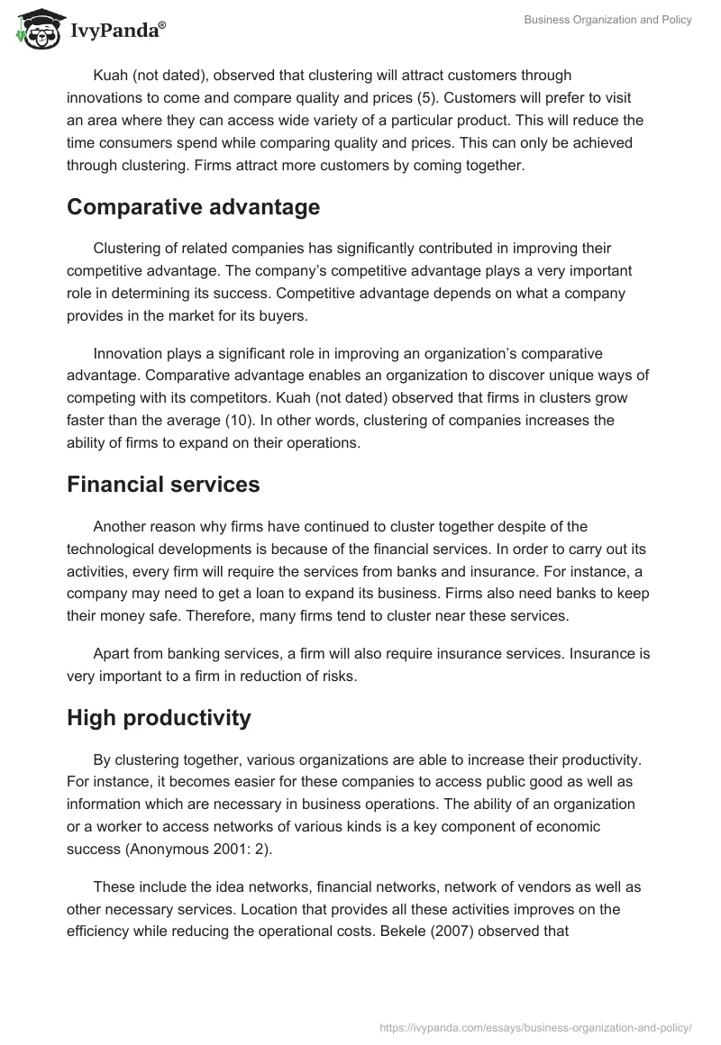 Business Organization and Policy. Page 3
