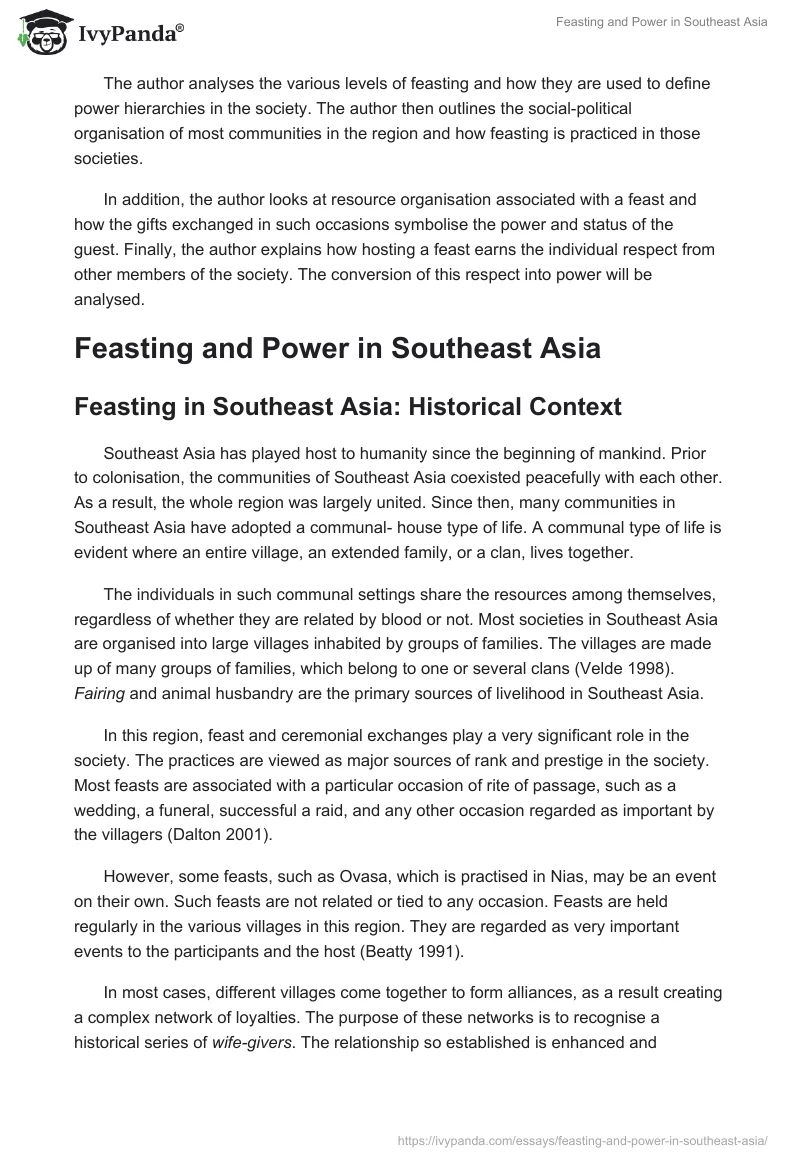 Feasting and Power in Southeast Asia. Page 2