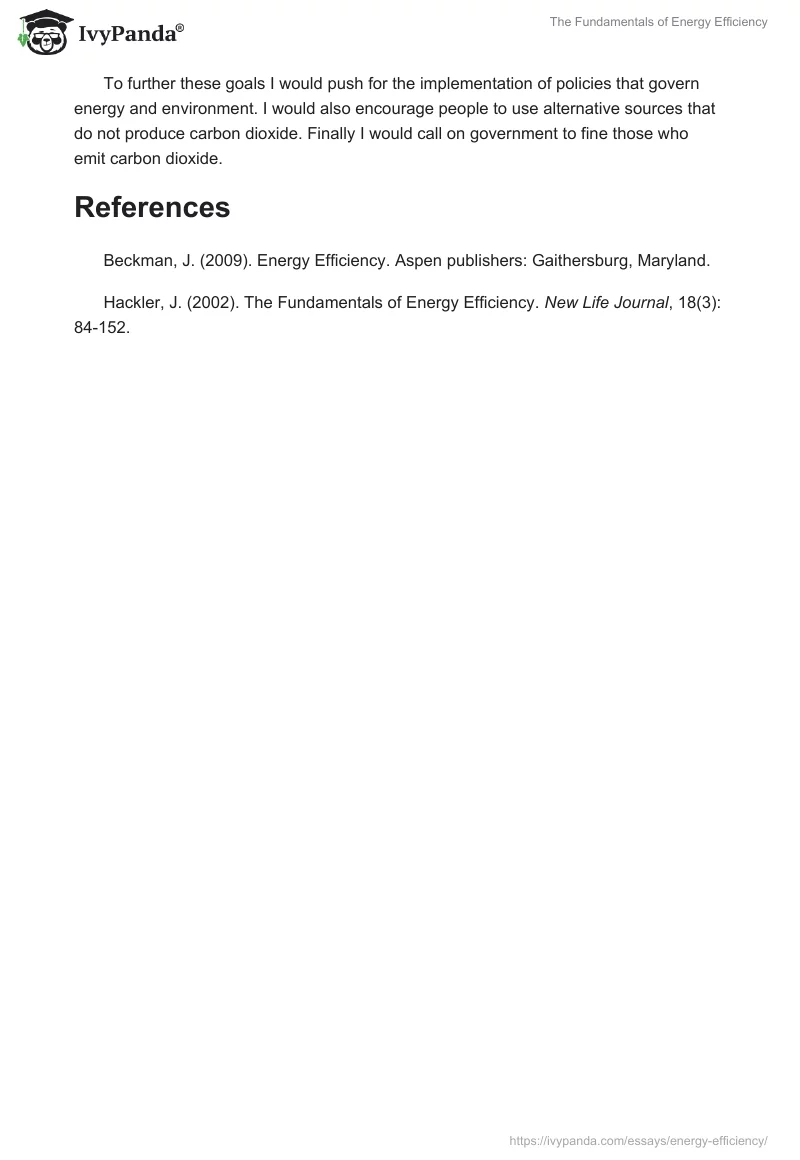 The Fundamentals of Energy Efficiency. Page 3