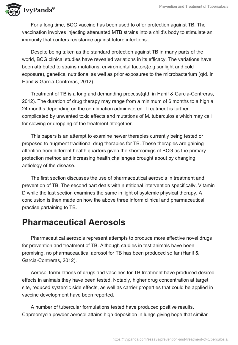 Prevention and Treatment of Tuberculosis. Page 2
