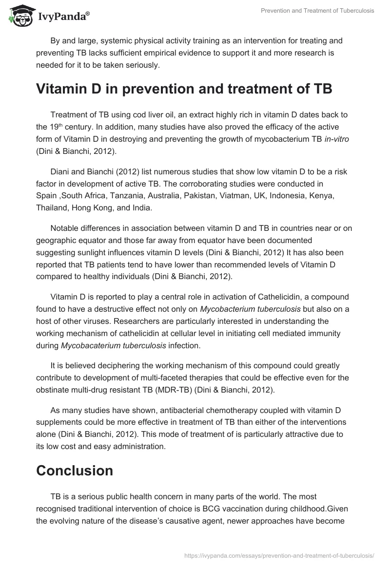 Prevention and Treatment of Tuberculosis. Page 4