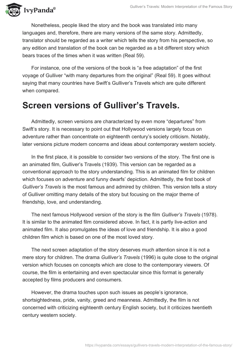 Gulliver’s Travels: Modern Interpretation of the Famous Story. Page 2