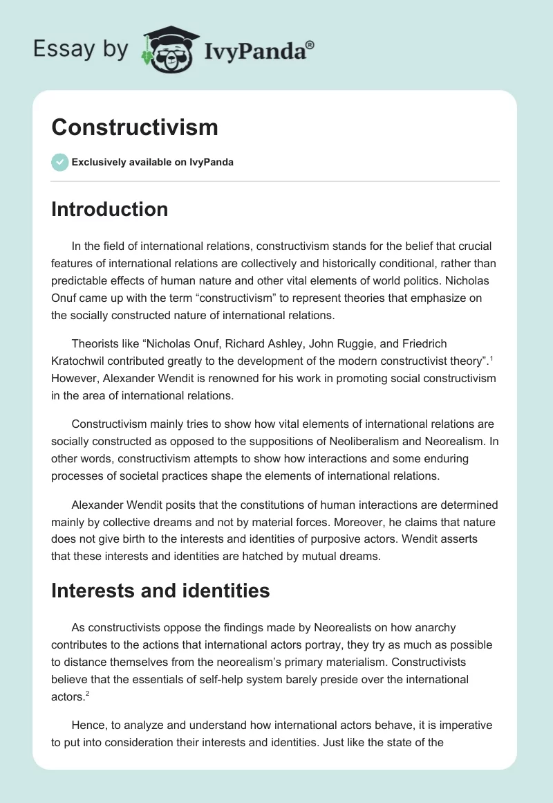 Constructivism. Page 1