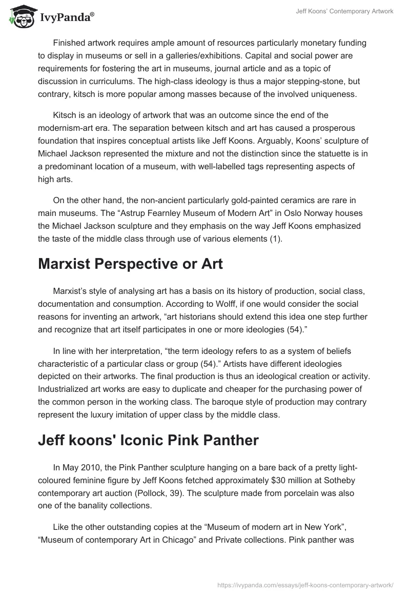 Jeff Koons’ Contemporary Artwork. Page 4