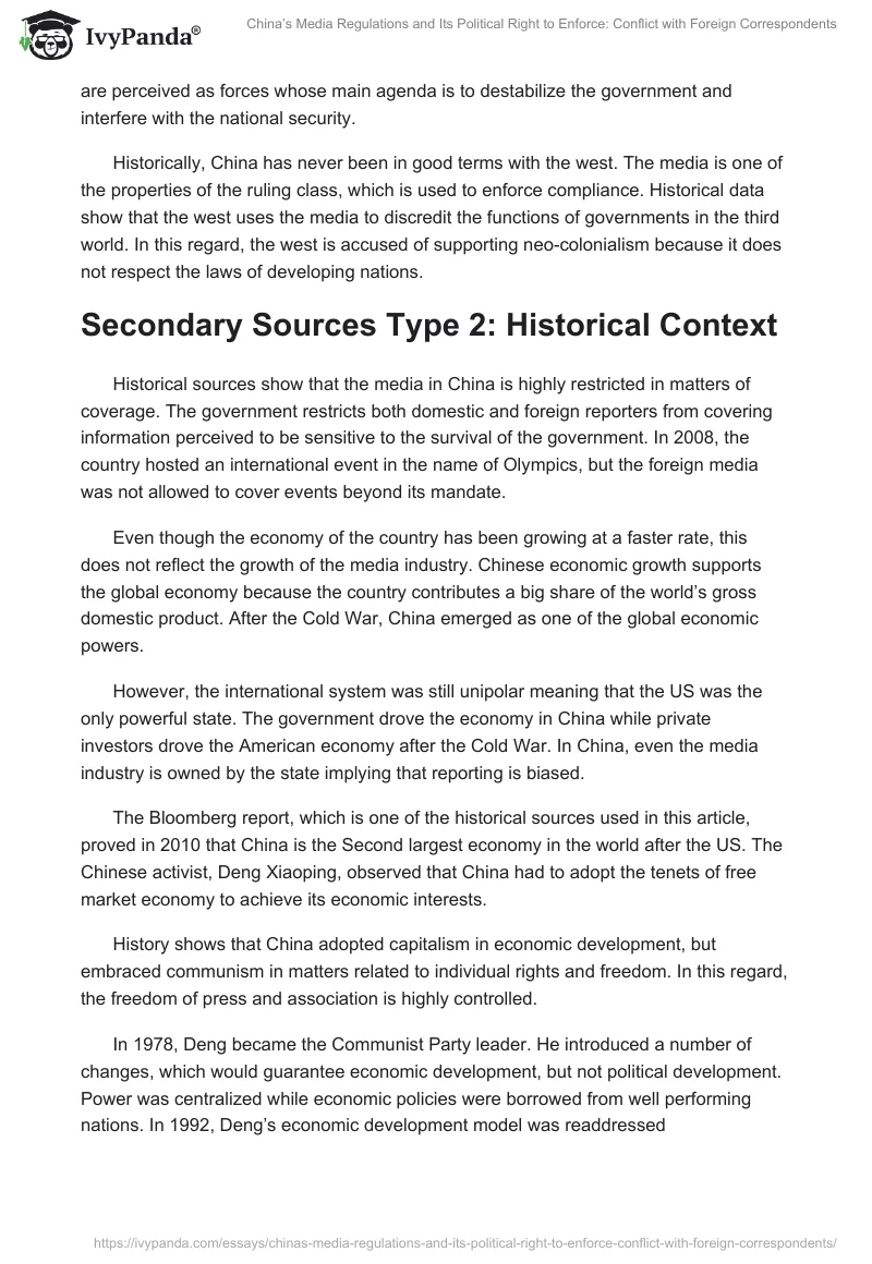 China’s Media Regulations and Its Political Right to Enforce: Conflict With Foreign Correspondents. Page 4