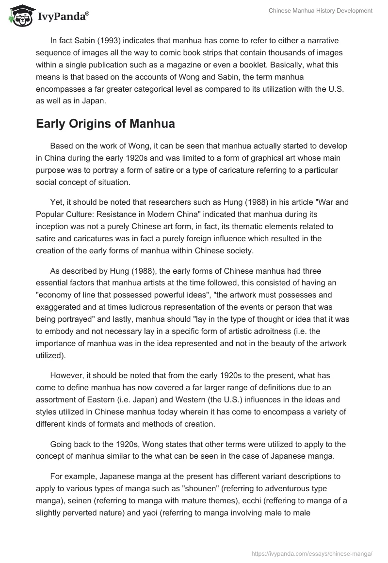 Chinese Manhua History Development. Page 3