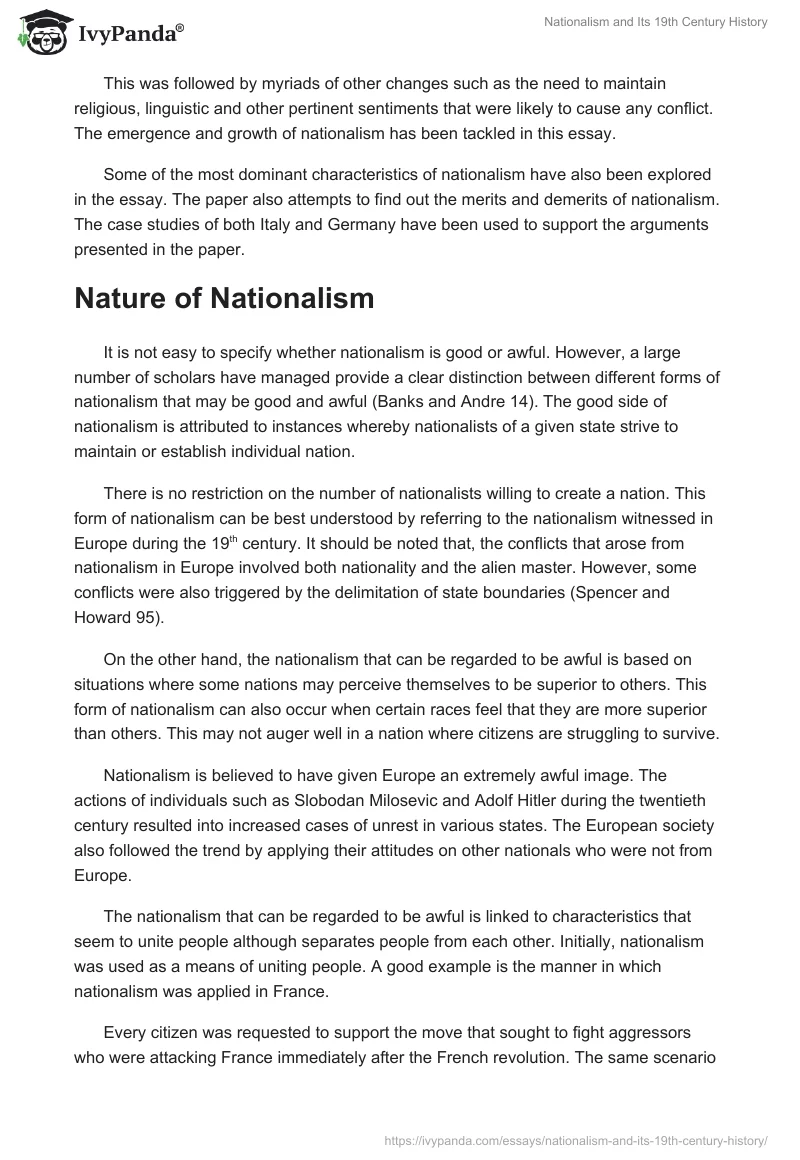 Nationalism and Its 19th Century History. Page 2